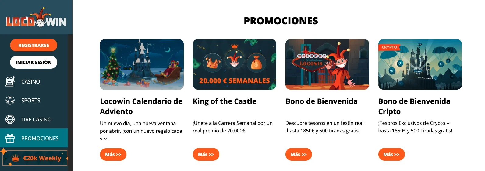 Bonos y Promociones Locowin
